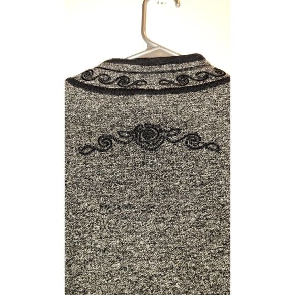 Pendleton Wool Grey Black Floral Embroidered Jacket Blazer Size S P - Picture 8 of 9